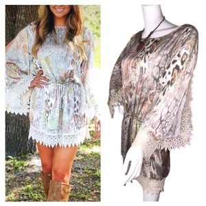 Ark & Co Romantic Crochet Free-Spirited Dress